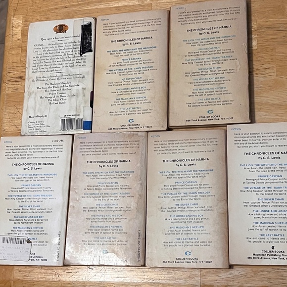 Vintage 1973 CS Lewis Chronicles of Narnia Books Set 1-7 - Picture 3 of 3